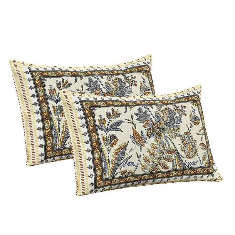 Mohitaa Printed Cotton Bedsheet (Yellow) - 160 TC media 5