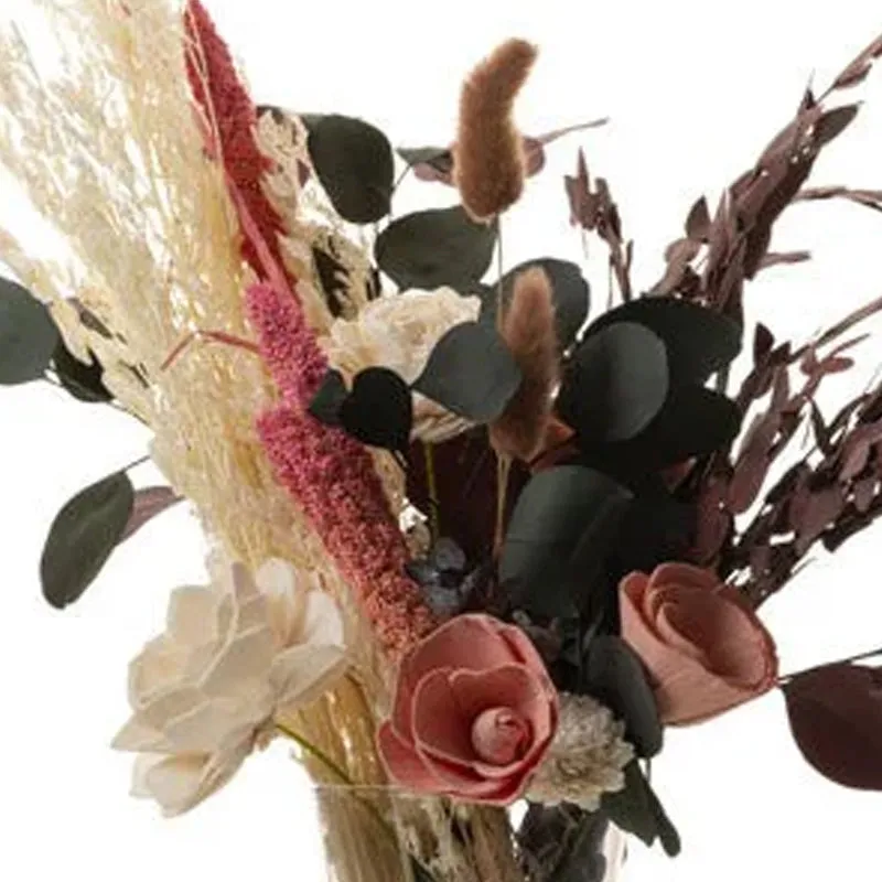 Abigail Solawood Floral Bunch In Glass Pot media 6