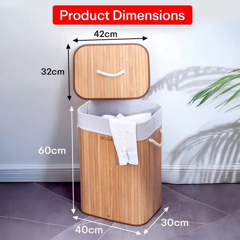 Rioware Slim Laundry Basket - Brown media 10