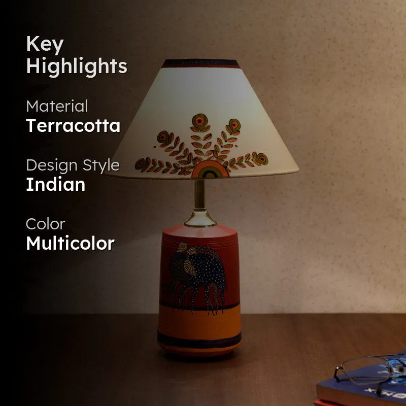 Indrarjun Terracotta Table Lamp - Multicolor media 2