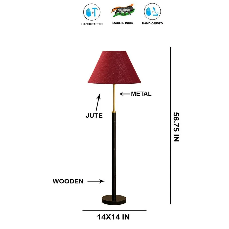 Dream Line Wooden Floor Lamp - Maroon media 9