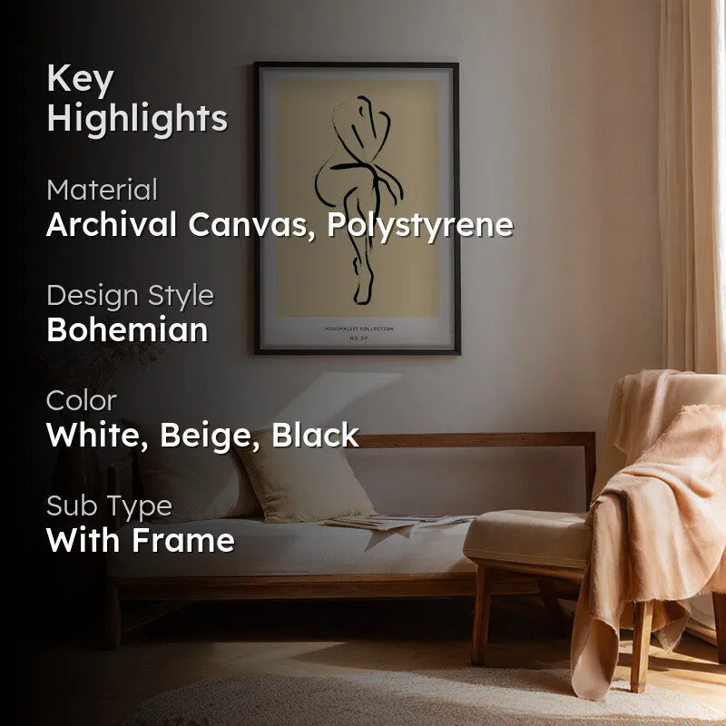 Grace Unfolded Canvas Wall Painting With Black Frame media 2