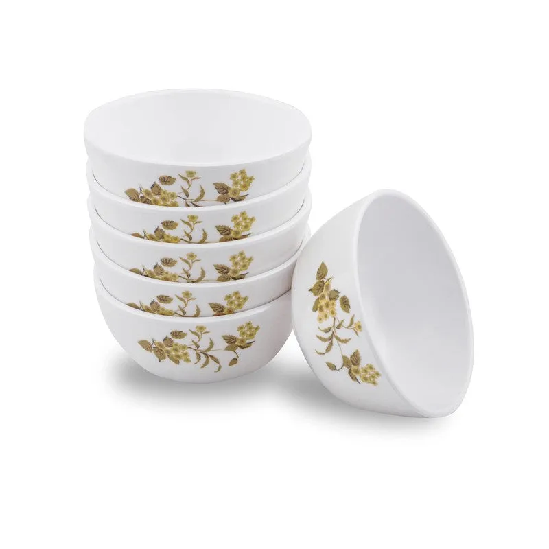 French Rose Melamine Snack Bowls (200 mL Each) - Set of Six media 6