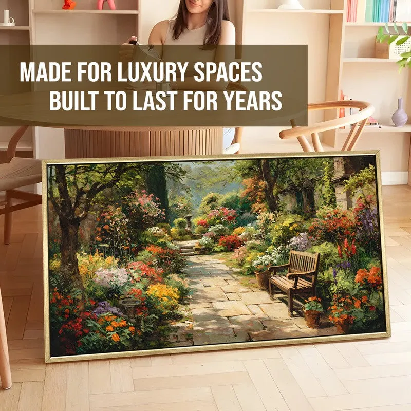 Green Haven Canvas Wall Painting With Frame media 5