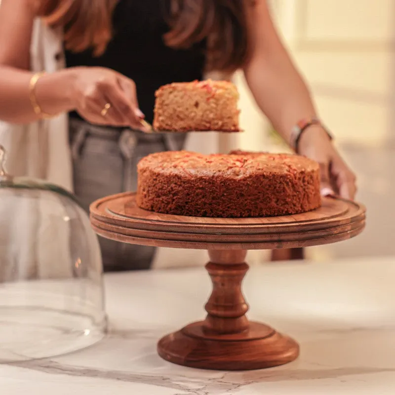 PureForm Wood & Glass Cake Stand - Set Of Two media 4
