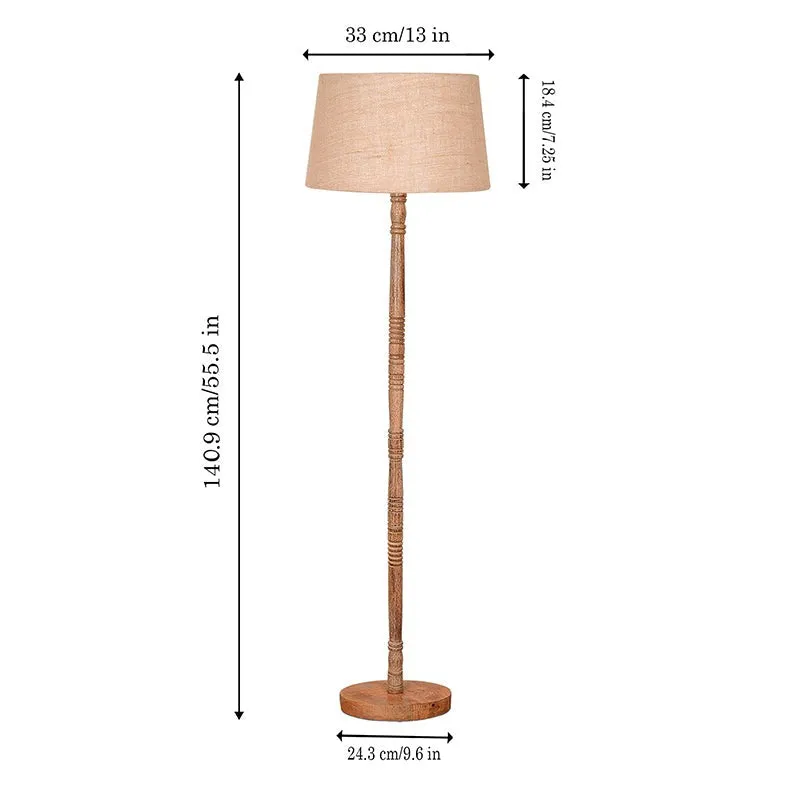 Elfin Neo Wooden Floor Lamp - Brown - 8