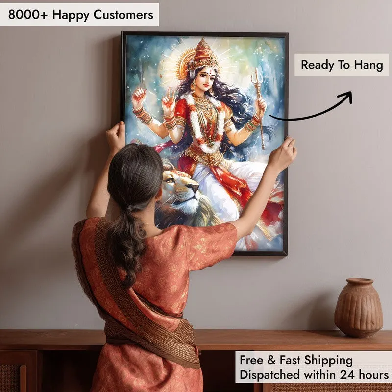 Radhe Gopalam Spiritual Archival Paper Wall Painting With Frame - Black media 6