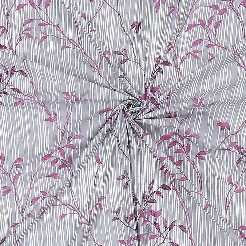 Monte Carlo Flora Form Cotton Bedsheet (White,Pink) - 104 TC media 10