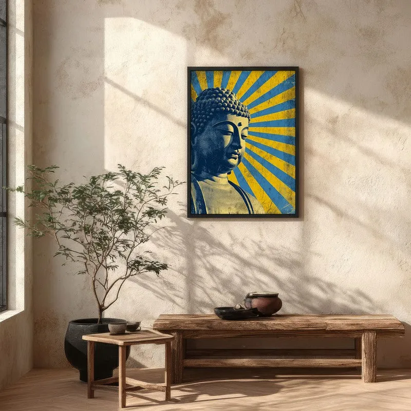 Buddha Celestial Petal II Mandala Archival Paper Wall Painting With Black Frame media 5
