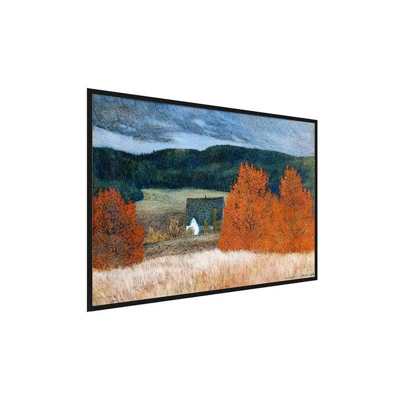 Autumnal Mood Canvas Wall Painting - Black Frame media 3