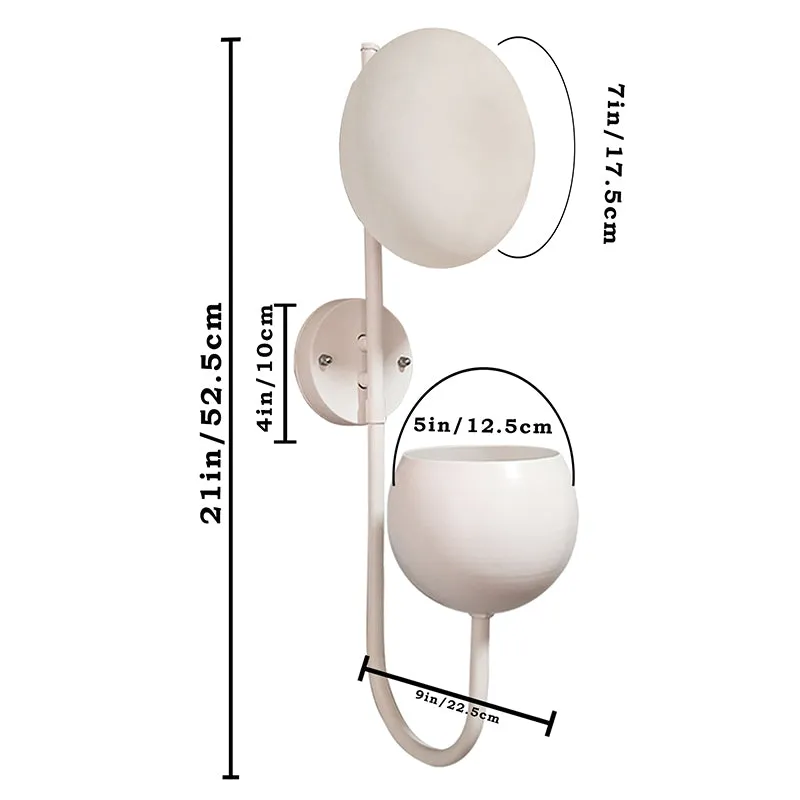Folium Glass & Metal Wall Lamp - White media 5