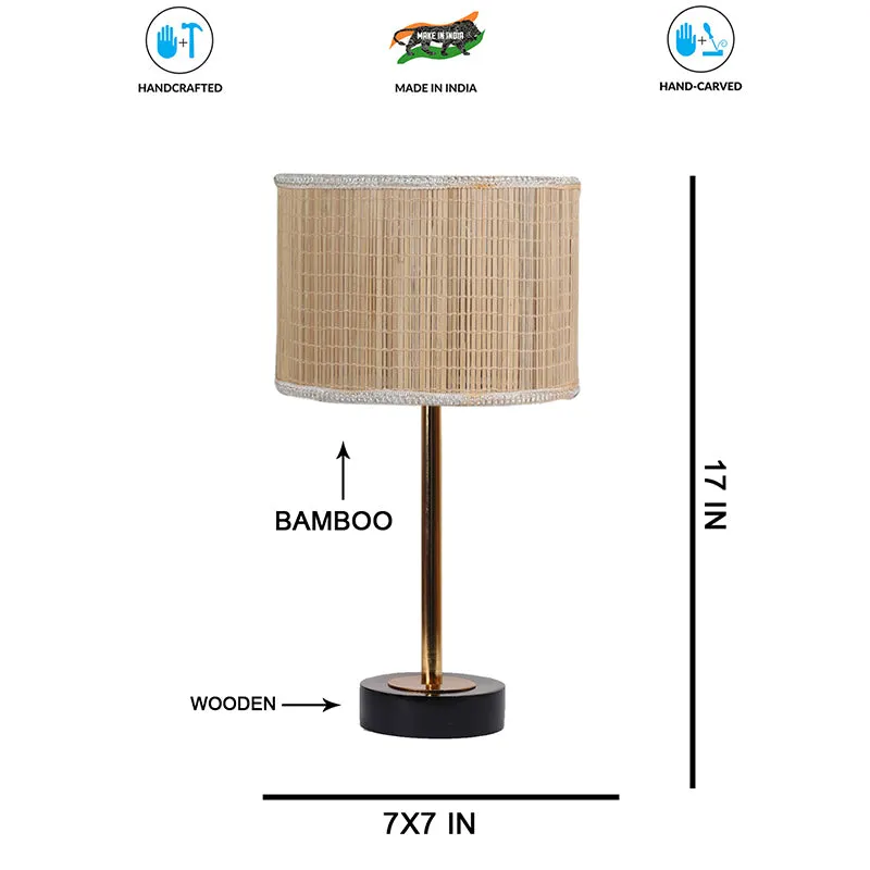 Bambou Rodin Wooden Table Lamp - Beige,Gold,Black media 7