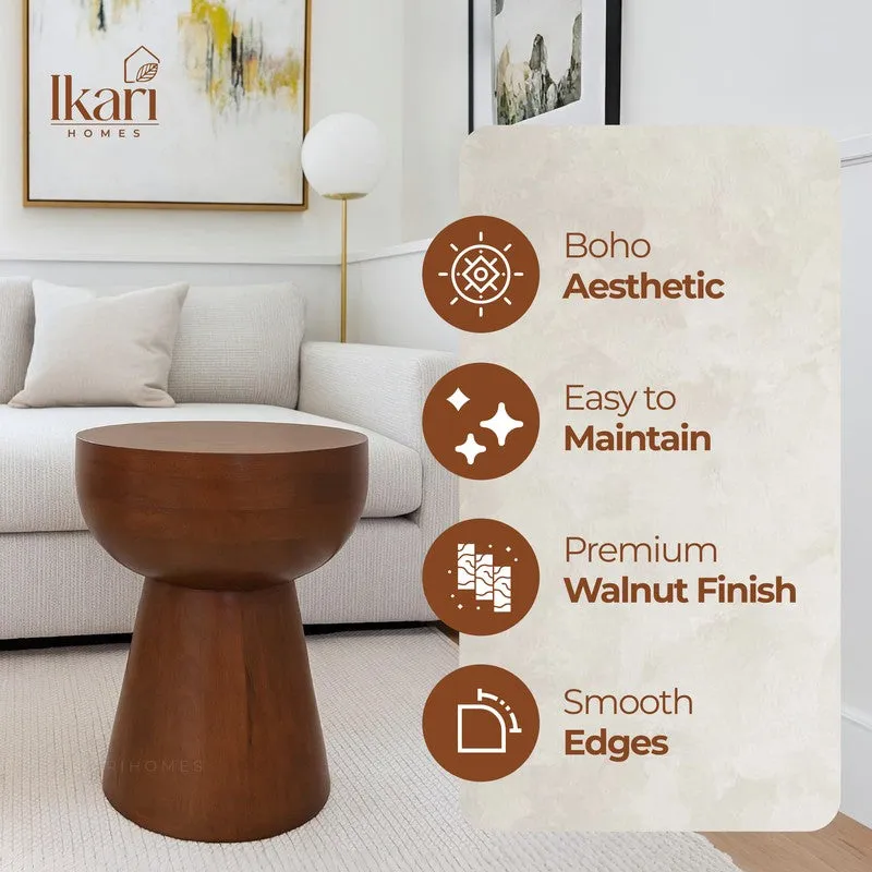 Mushroom Pedestal Acacia Wood Coffee Table media 13
