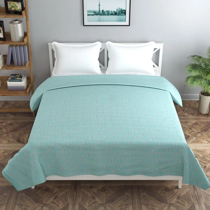 Soft Hive Cotton Duvet Cover (Blue) - 210 TC media 3