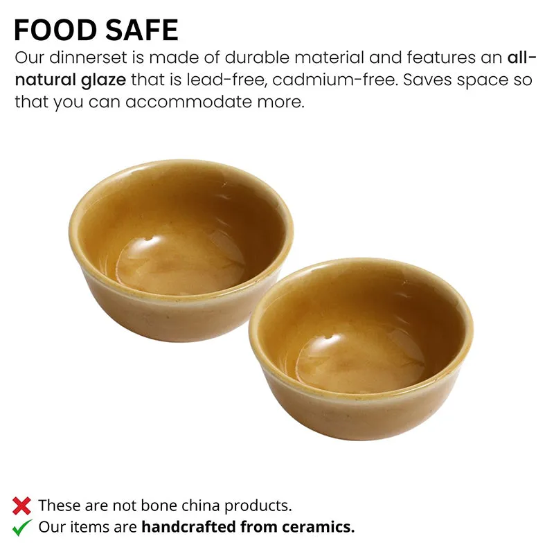 Brienne Ceramic Soup Bowl (150 mL/Brown) - Set Of Six media 5