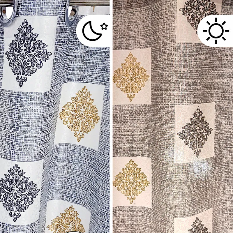 Reynard Geometric Artificial Silk Curtain media 6