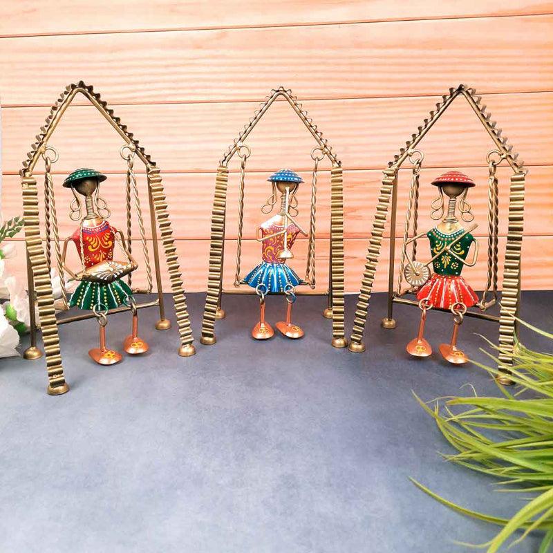 Jhula Dheera Showpiece - Set Of Three