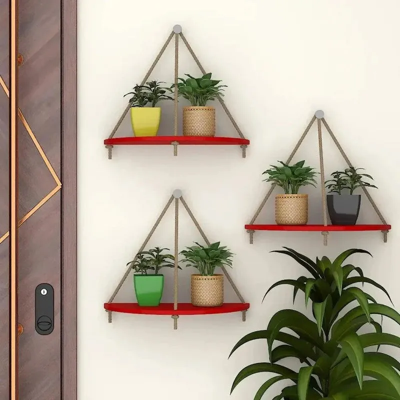 Pop Space (MDF,Wood) Shelves - Set Of Three media 1