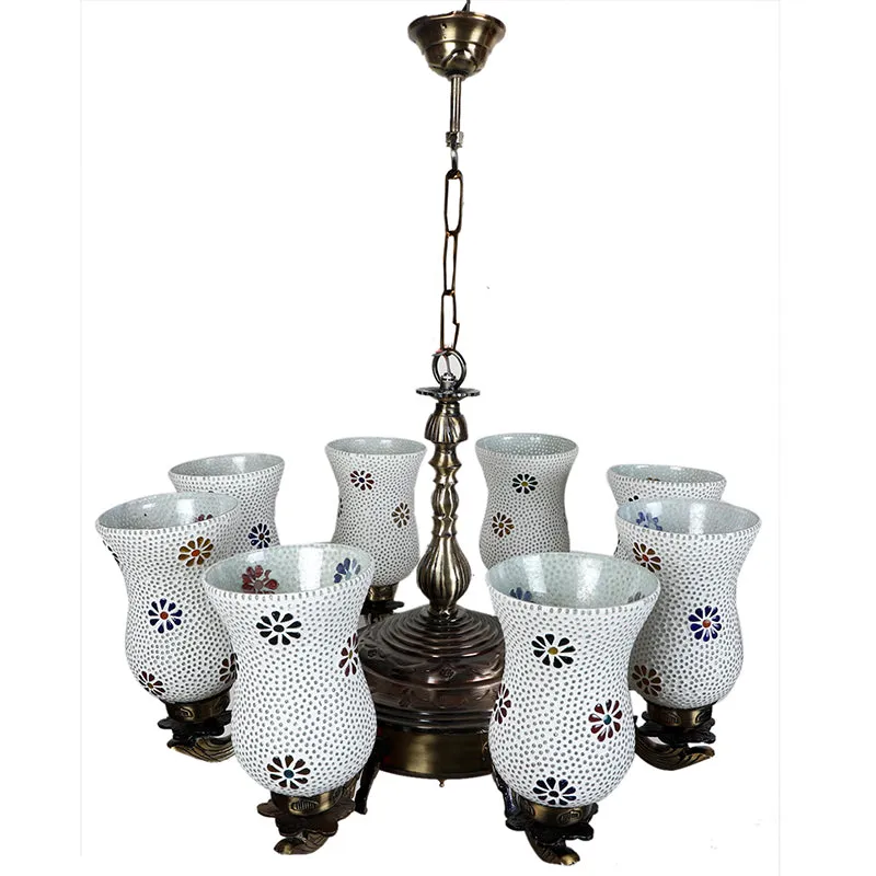 Druma Vilona Mosaic Golden Antique Ceiling Lamp media 3
