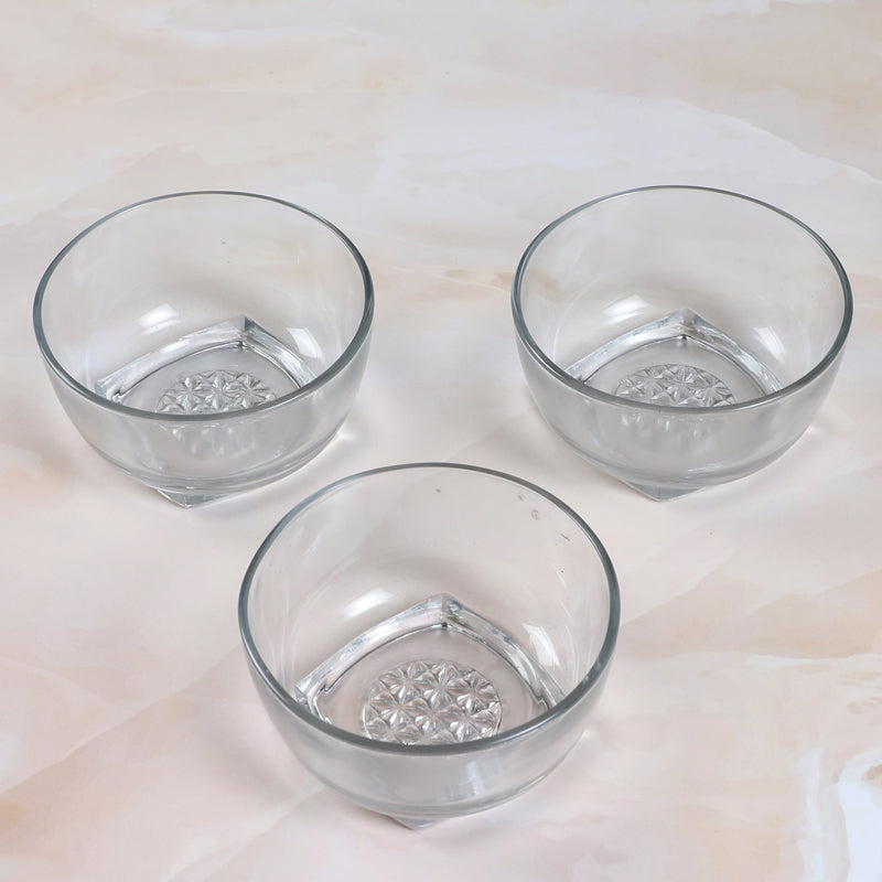Kublai Glass Snack Bowl (300 ML) - Set Of Three media 7