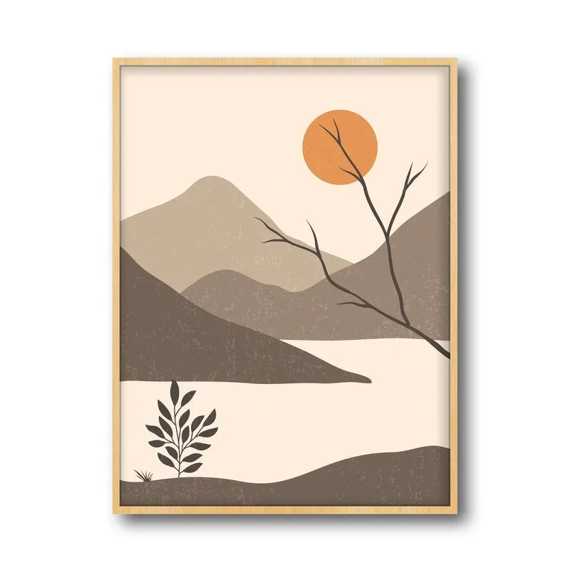 Whispering Graphite Archival Canvas Wall Art - Natural Brown Frame media 5