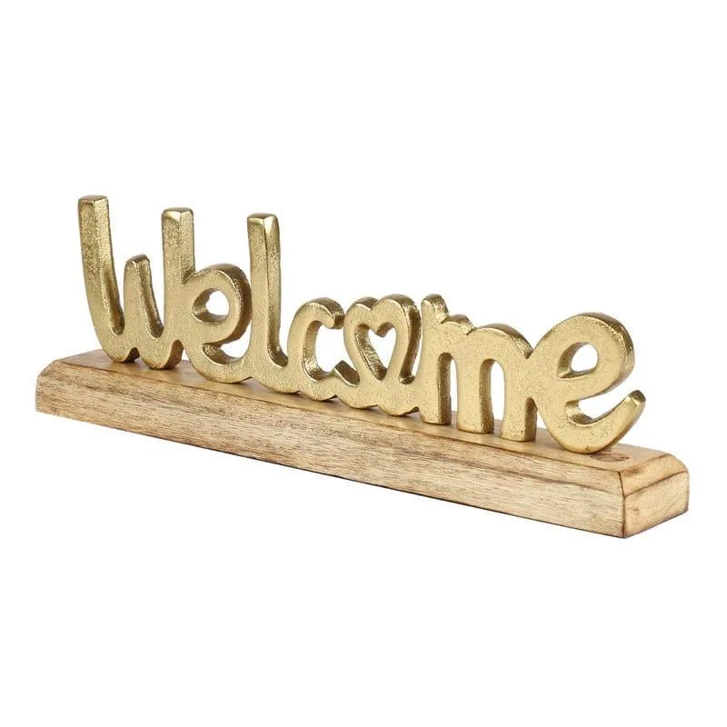 Warm Welcome Typography Showpiece - Gold media 4