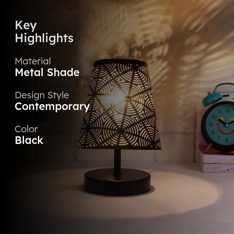 Otravo Ethched Metal Table Lamp - Black media 2