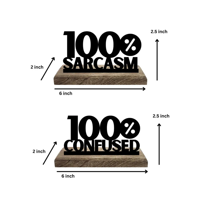 Sarcastic & Confused Typography Showpiece - Set Of Two media 5