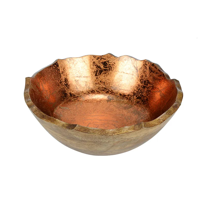 Reflective Grain Wood Bowl (Copper) - 2600 ML media 3
