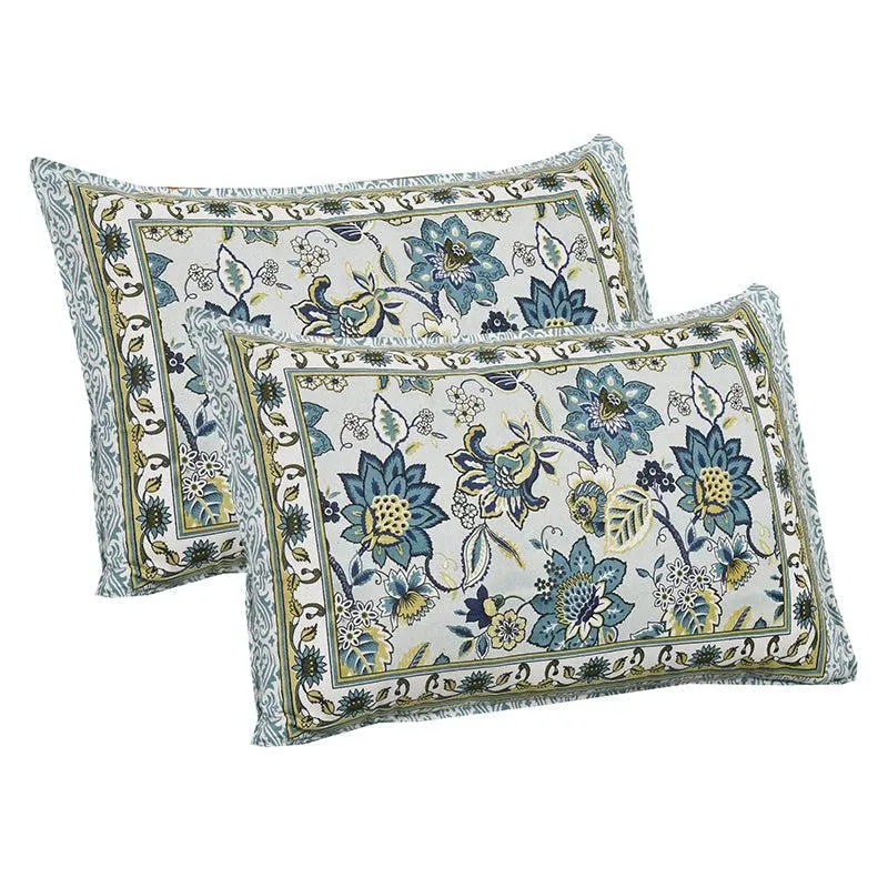 Roomitaa Printed Cotton Bedsheet (Blue) - 160 TC media 5