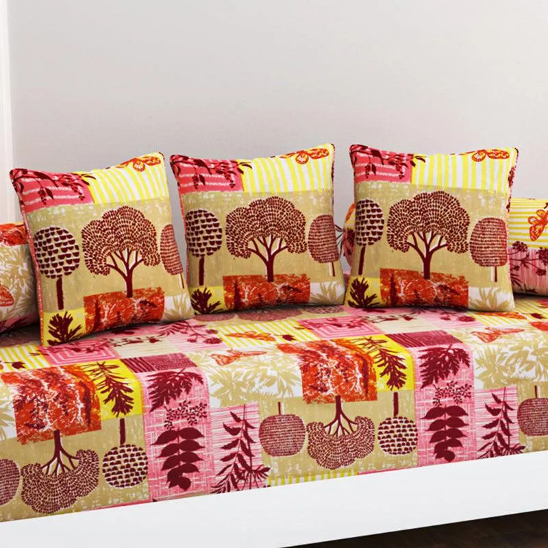 Botanical Court Floral Cotton Diwan Set media 3