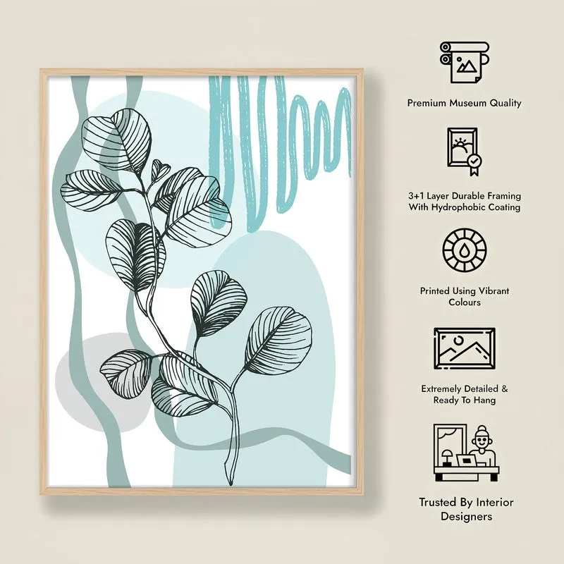 Verdant Melody Archival Canvas Wall Art - Natural Brown Frame media 8