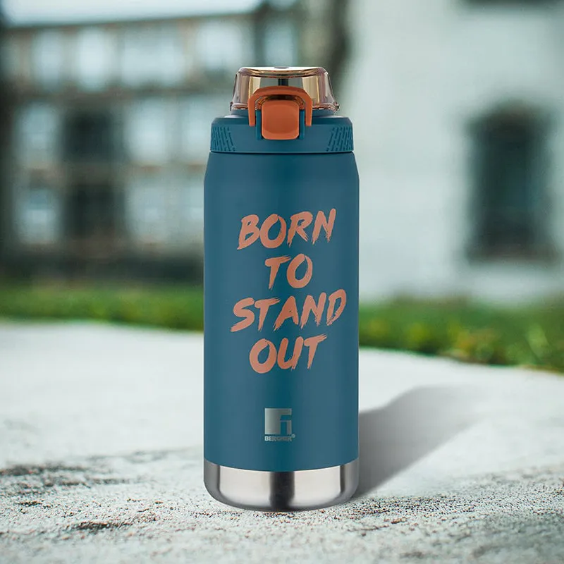 Bergner Voss Double Walled Hot & Cold Flask (Blue) - 1100 mL media 1