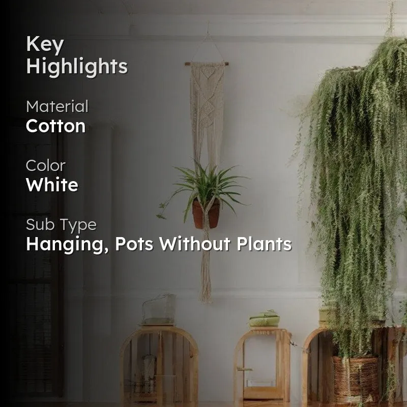 Sage & String Macrame Hanging Planter media 2
