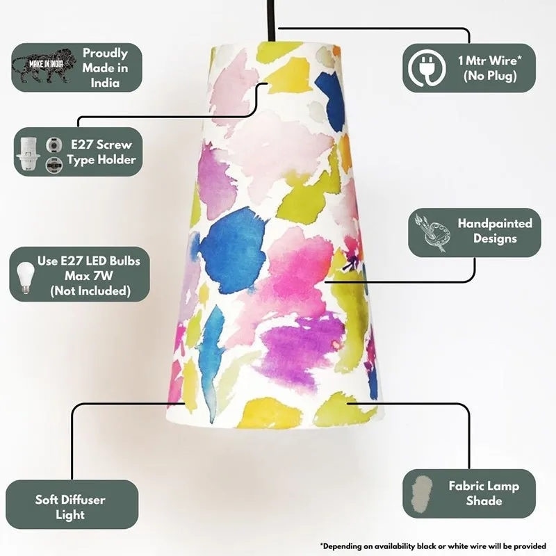 Sponge Patch Handpainted Fabric Ceiling Lamp media 3