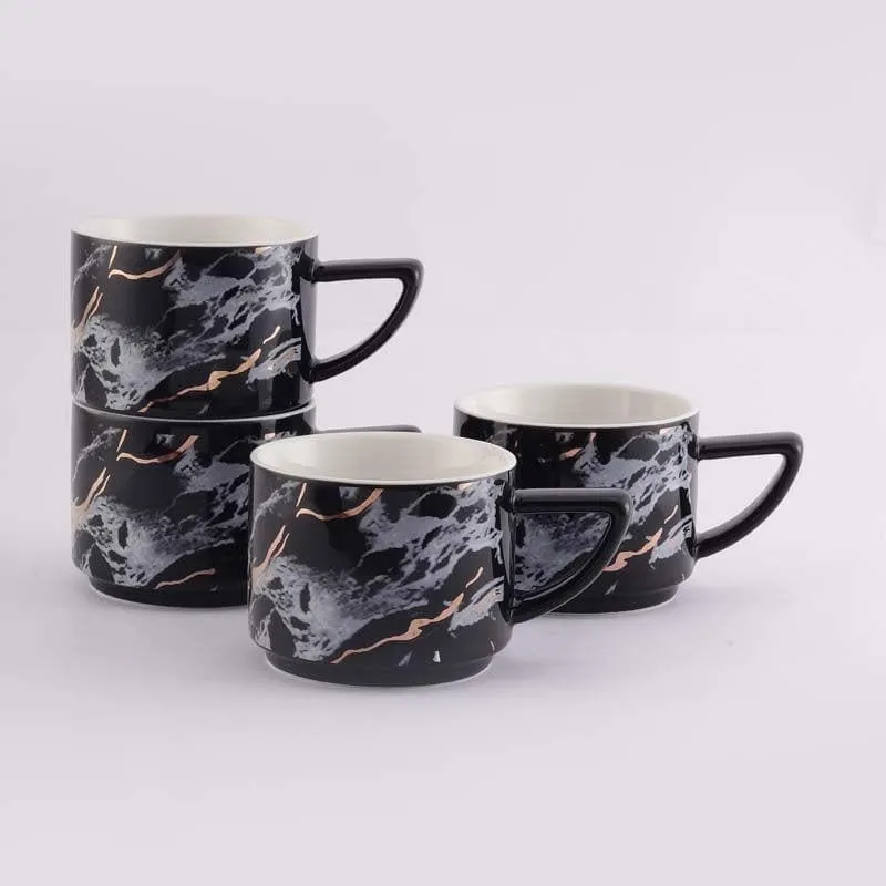 Marble Ceramic Tea Cup (200 mL Each) - Set of Four media 7