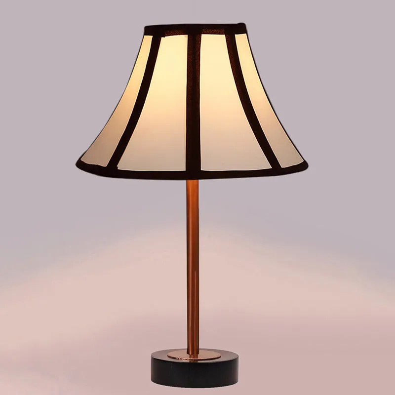 Stripra Rodin Wooden Table Lamp - White,Copper,Black media 5
