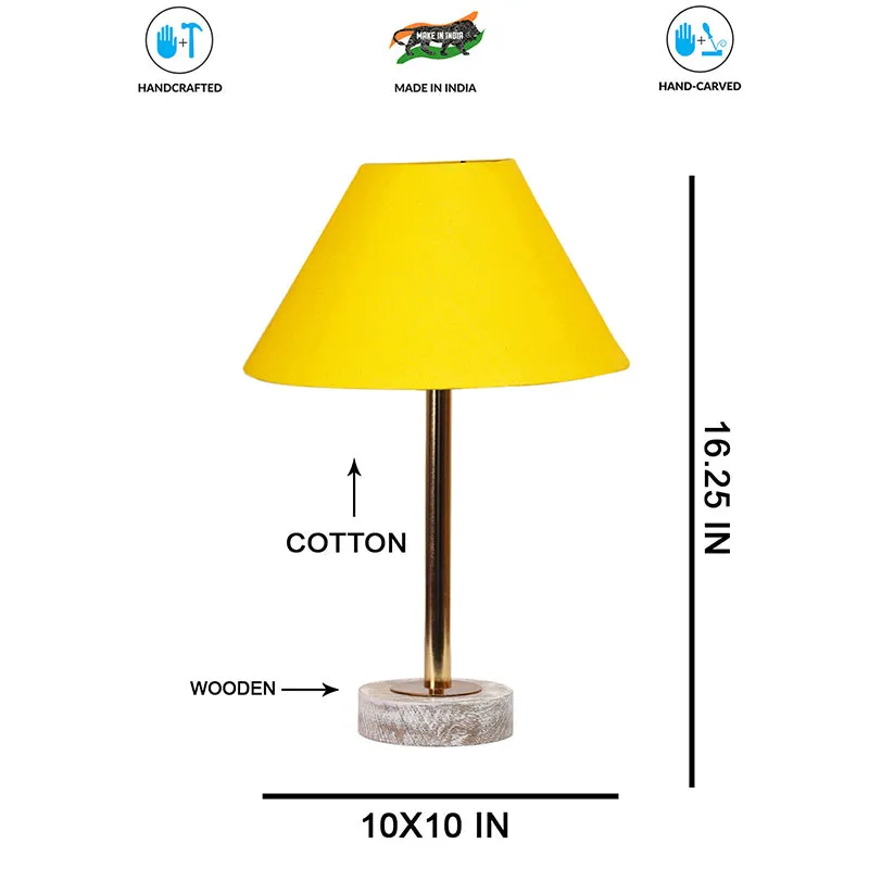 Cotin II Rodin Wooden Table Lamp - Yellow,Gold,White media 7