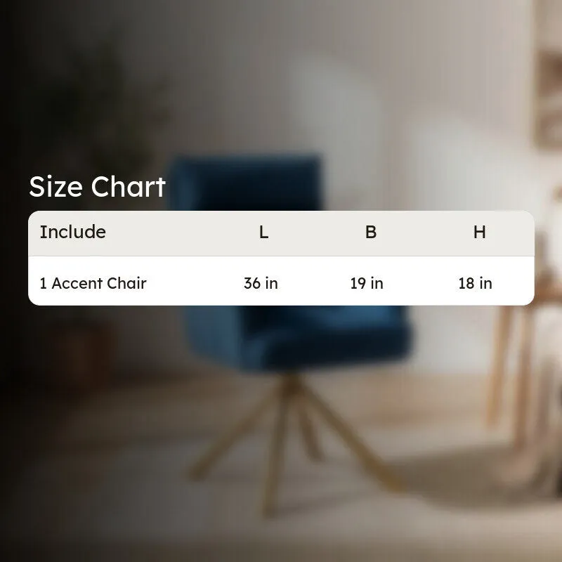 Arvella Neem Wood Accent Chair - Blue media 7