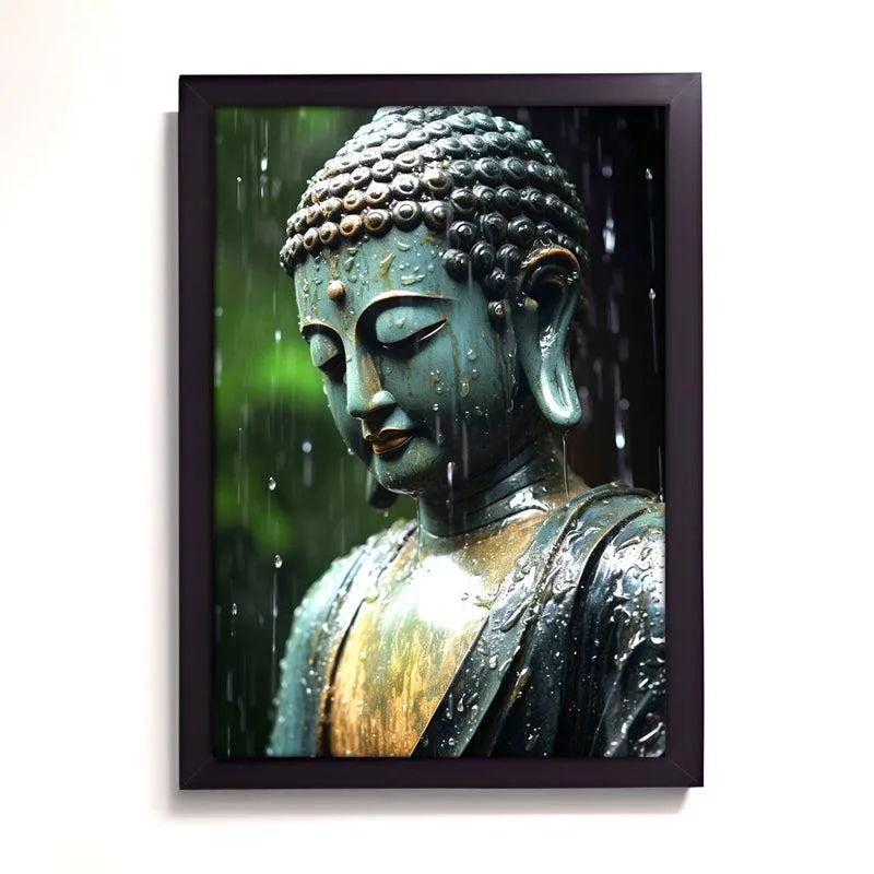 Awakened Grace Buddha Wall Painting media 5