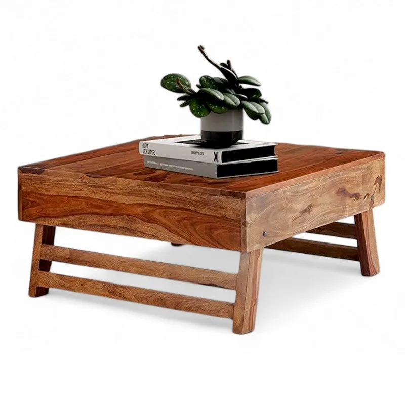 Servon Sheesham Wooden Center Table - Brown media 3