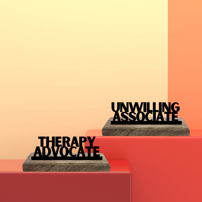 Therapy Advocate Typography Showpiece - Set Of Two