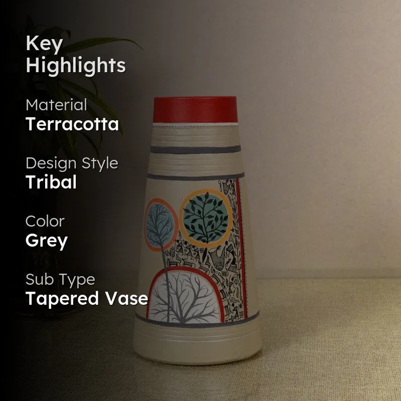 Gunjan Tribal Terracotta Vase media 2