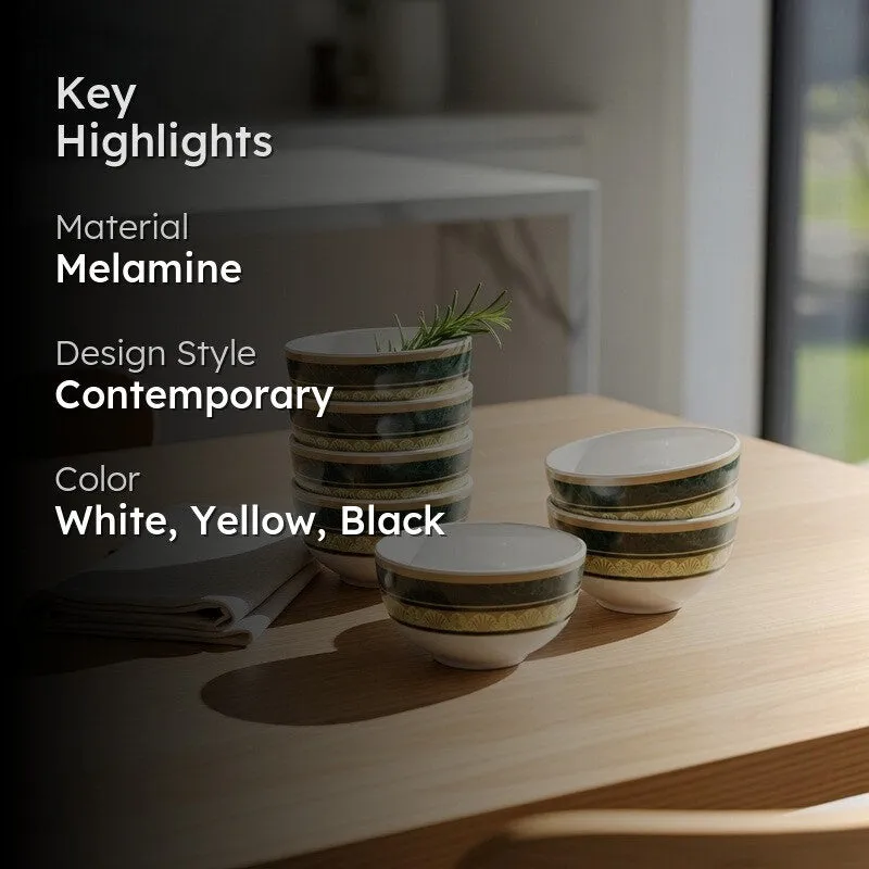 Mejestic Melamine Snack Bowls (140 mL Each) - Set of Six media 2