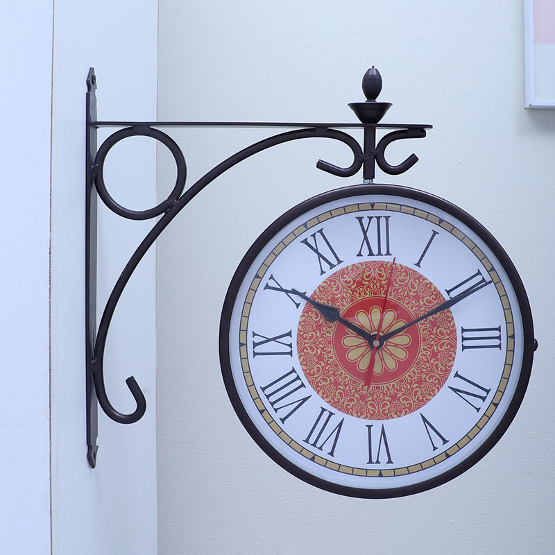 Metal Meridian Iron Wall Clock