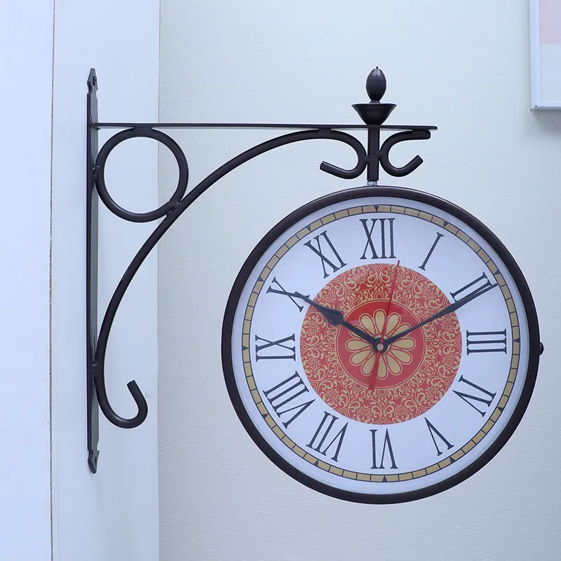 Metal Meridian Iron Wall Clock media 1