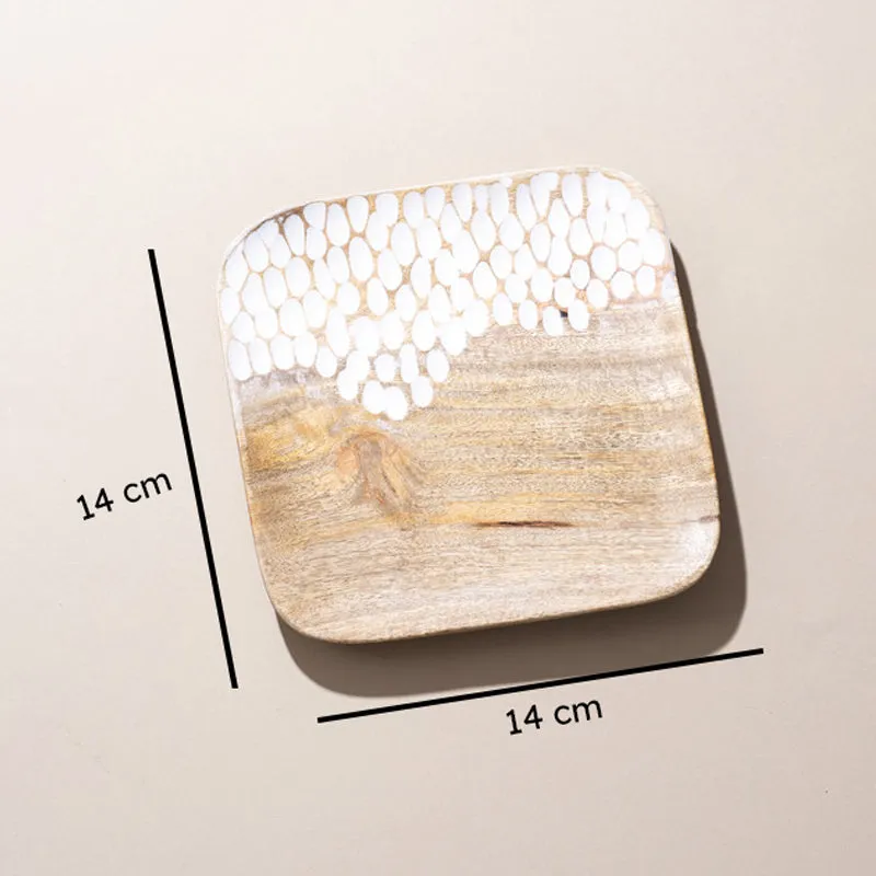 Dot Whimsy Handcrafted Mango Wood Platter media 5