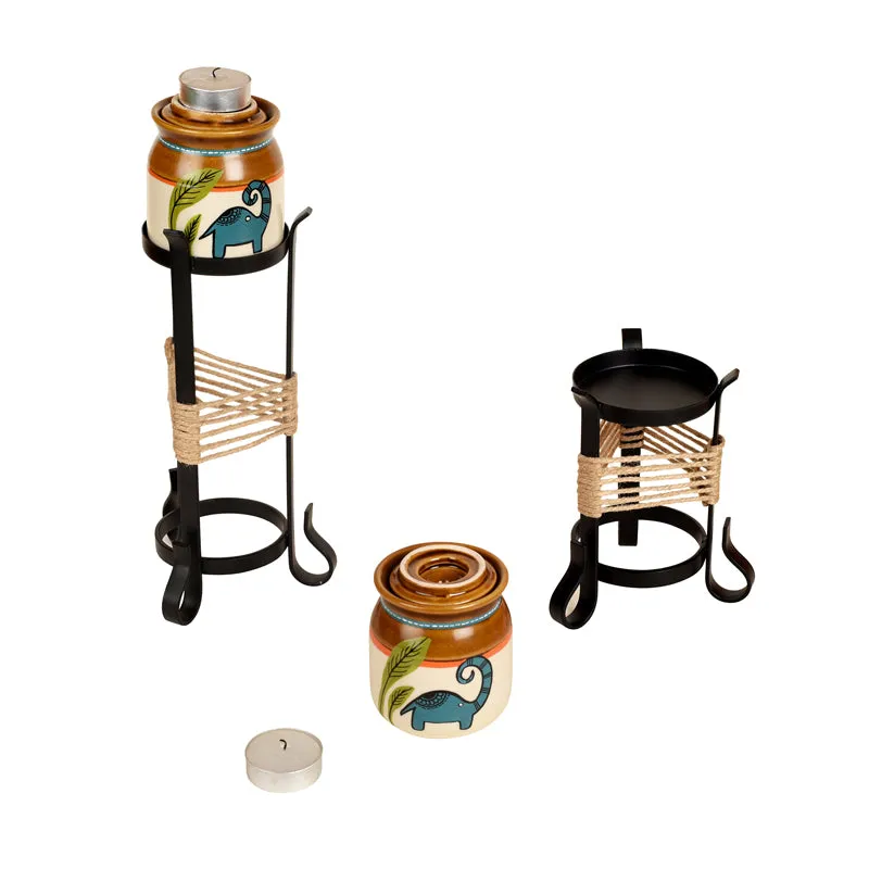 Hima Tealight Candle Holder With Jar media 4