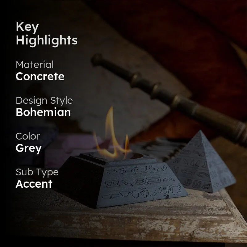 Incript Pyramid Concrete Firepit media 2