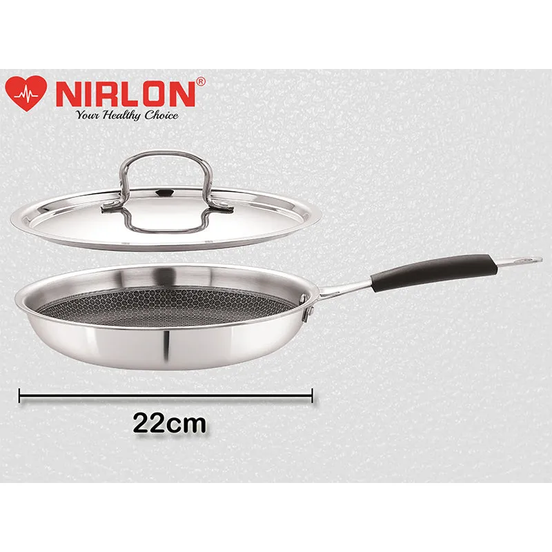 Nirlon Hammered Frying Pan With Lid - 9 Inches media 8